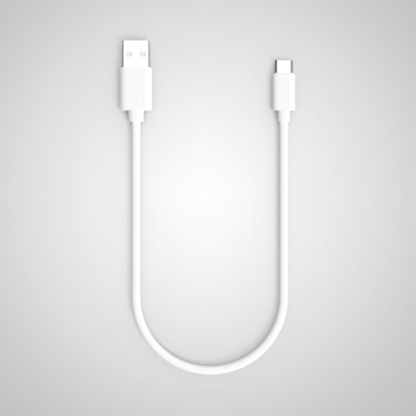0.25 Meter PVC White Type C to USB Charge Cable