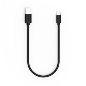 0.25M PVC Black PVC Black Type C to USB Charge Cable