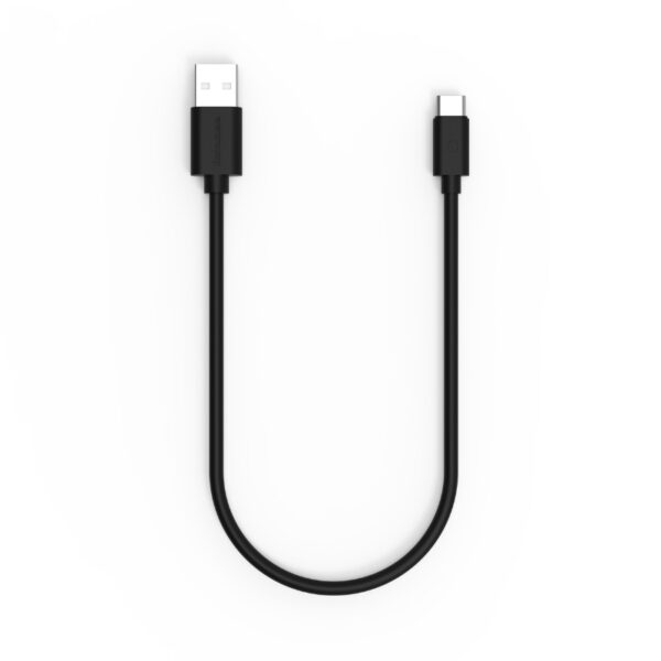 0.25M PVC Black PVC Black Type C to USB Charge Cable