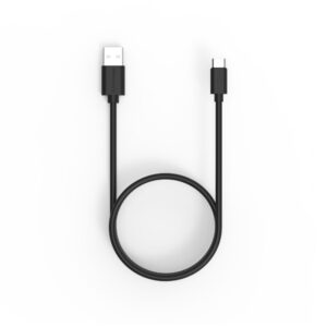 2 Meter PVC Black Type C to USB Charge Cable