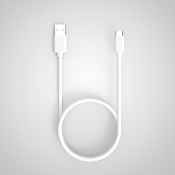 2 Meter PVC White Type C to USB Charge Cable
